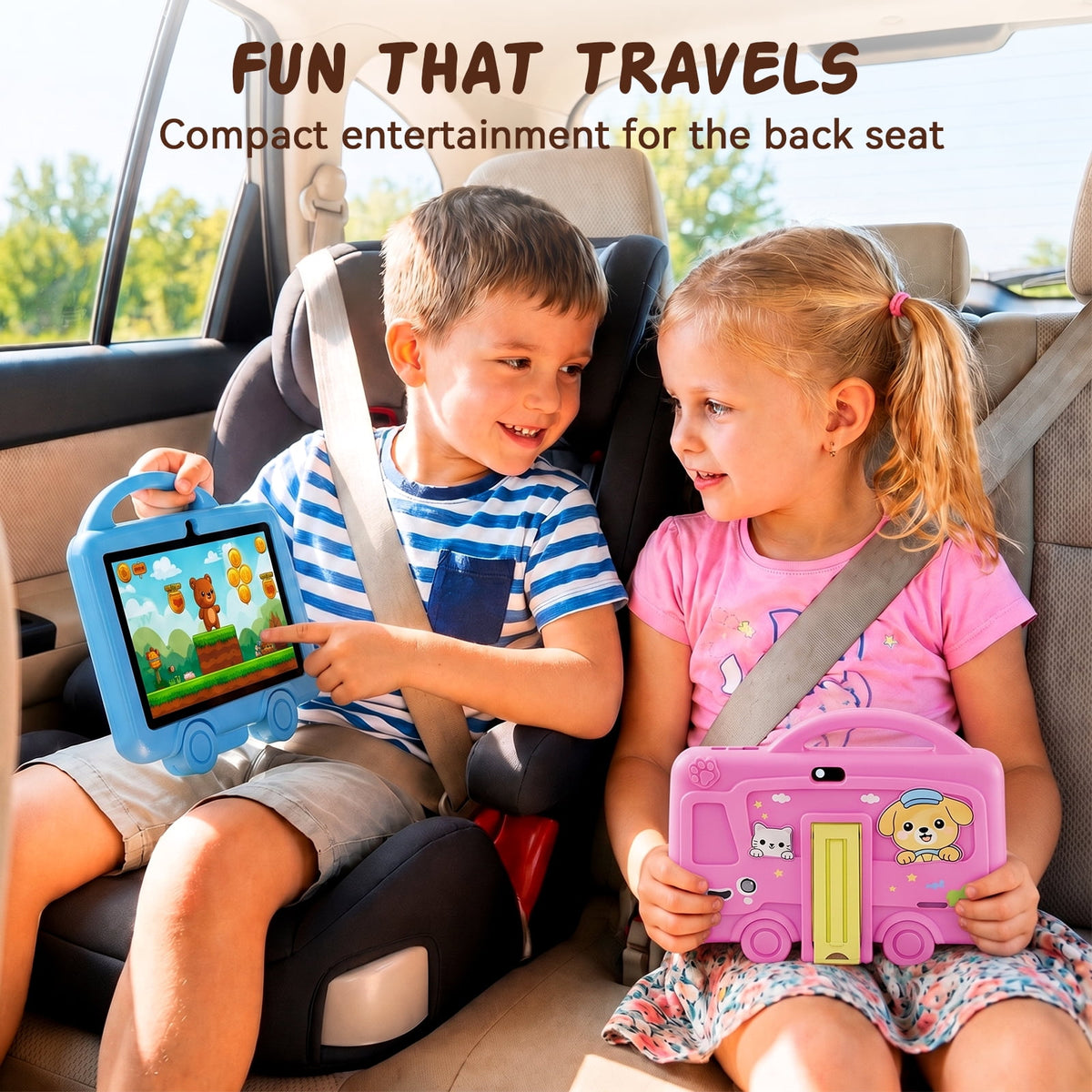 TABWEE Kids Tablet 7 inch, 6GB RAM + 32GB ROM, HD IPS Display, WiFi Bluetooth, Dual Cameras, Parental Control, Educational Android Tablet, Ideal Gift for Boys Girls, Shock‑Proof Silicone Case, Blue